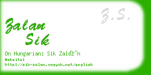 zalan sik business card